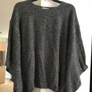 Brand new with tags, LOFT Gray pancho sweater.